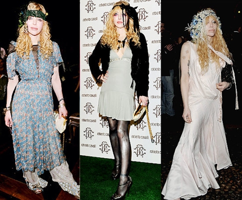Courtney Love bị chê mặc như một người vô gia cư.