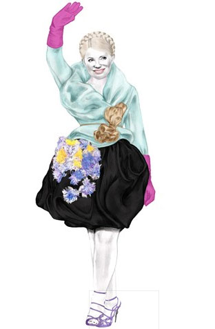 YULIA TYMOSHENKO: Former Prime Minister of Ukraine styled by Simon Doonan, creative ambassador-at-large, Barney’s New York, wearing Christian Dior Couture. YULIA TYMOSHENKO: Former Prime Minister of Ukraine styled by Simon Doonan, creative ambassador-at-large, Barney’s New York, wearing Christian Dior Couture.
